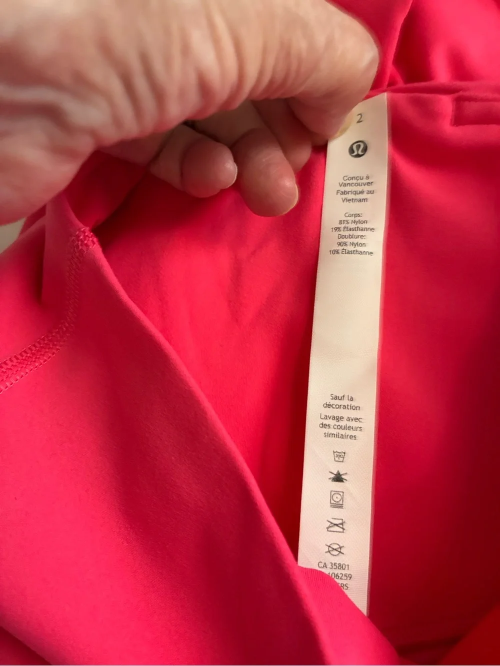 Women’s Lululemon Pink Fast & Free Lined With Pockets SZ 2